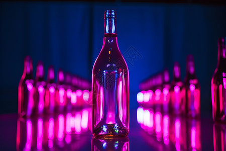 紫色梦幻背景梦幻绚丽的酒瓶背景