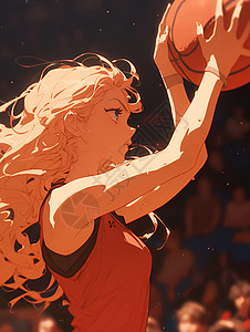 篮球比赛的女孩高清图片