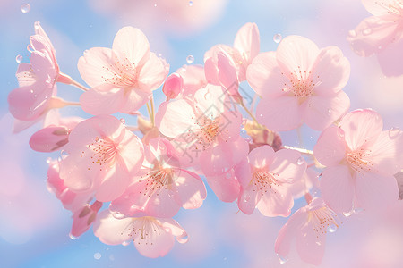 粉色樱花花海背景图片