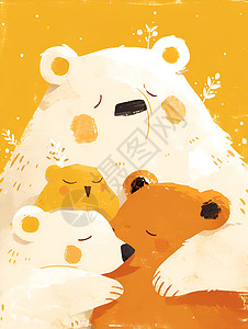 梦幻可爱的小熊背景图片