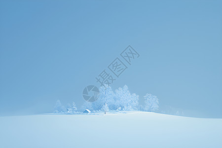 宁静的雪原背景图片
