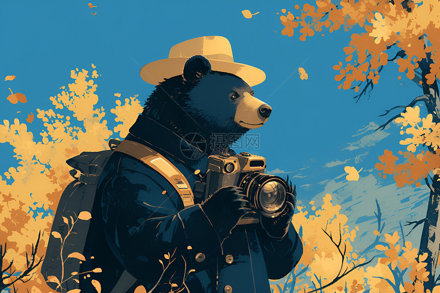 森林中的熊摄影师图片