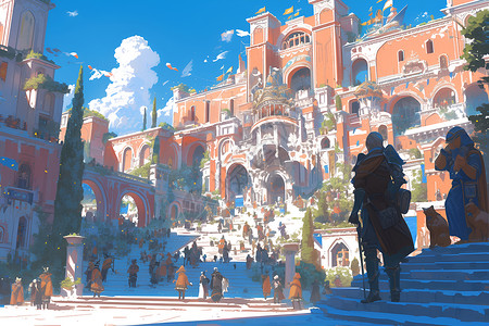 奇幻之城背景图片