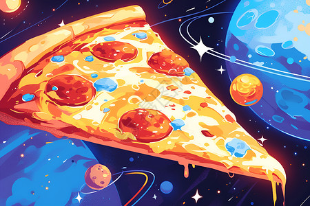 彩色的披萨背景图片