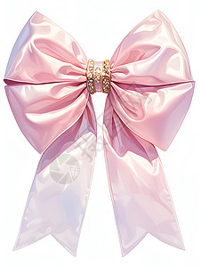 粉色大蝴蝶结的仙境幻彩背景图片