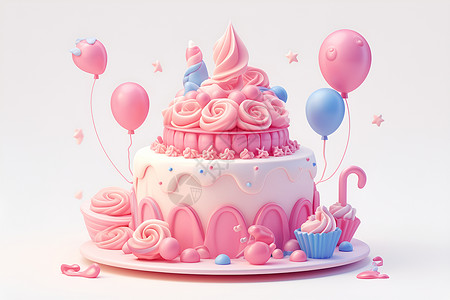 生日蛋糕蜂蜜蛋糕高清图片