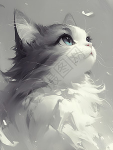 蓝色眼睛的小猫背景图片