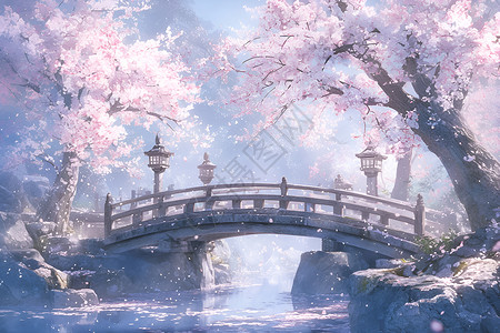 公园美丽的樱花高清图片