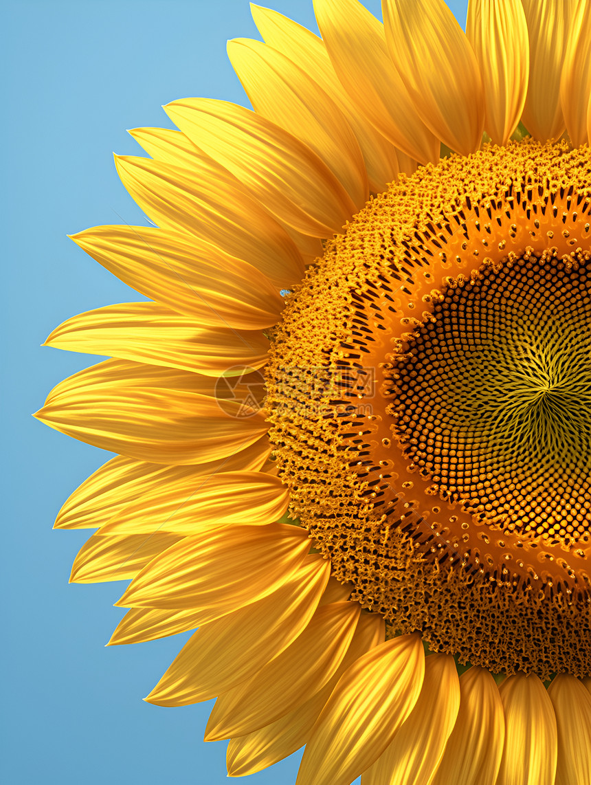 一朵金黄色的太阳花图片