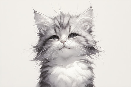 毛茸茸的猫咪背景图片