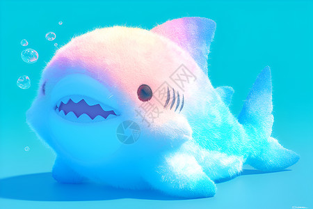 彩色绒毛鲨鱼背景图片