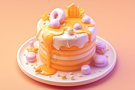 甜蜜水果甜蜜的蛋糕设计图片