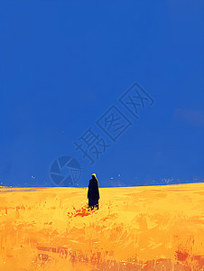 人在沙漠中背景图片