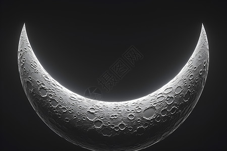 开坑双重坑洞中的月球设计图片