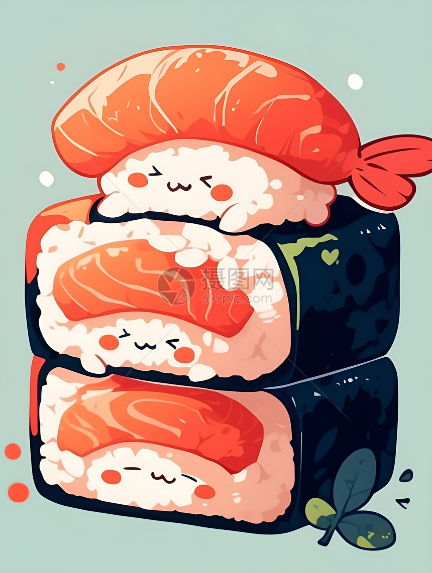 可爱的个性寿司卷图片