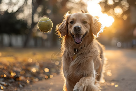 发散球体公园中玩耍的狗狗背景