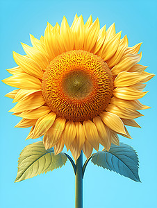 夏天盛开的太阳花背景图片