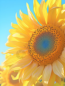阳光下的太阳花背景图片
