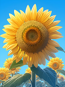 鲜艳的太阳花背景图片