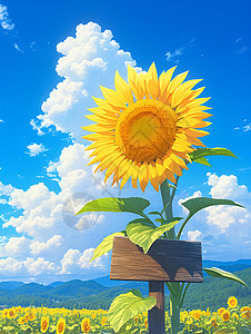 田野中的向日葵背景图片