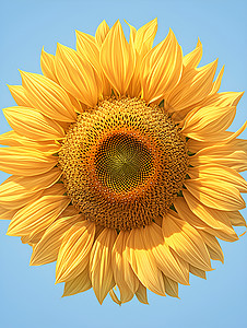 阳光下的花瓣夏日里阳光下的向日葵插画