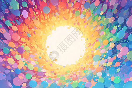 彩虹气球海背景图片