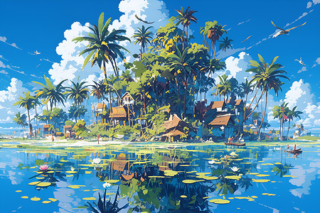 梦幻之小岛背景图片