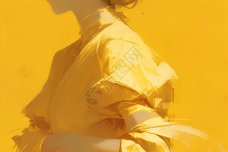 典雅的黄裙女子背景图片