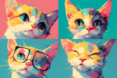 猫咪系列肖像背景图片