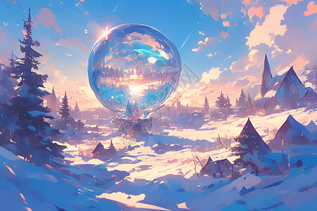 光滑漂亮的水晶球漂亮的水晶球插画