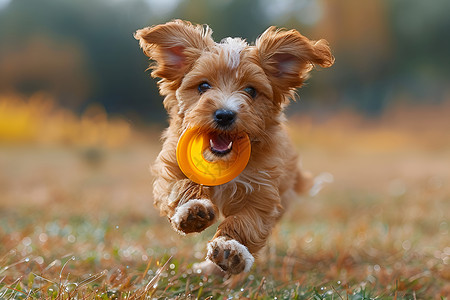 欢乐畅跑的小狗高清图片