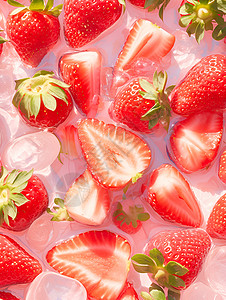 鲜红的草莓鲜红草莓高清图片