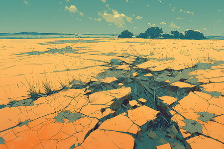 枯竭干旱的土地背景图片
