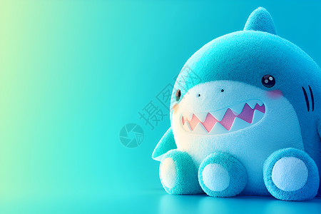 素玩偶可爱的鲨鱼设计图片
