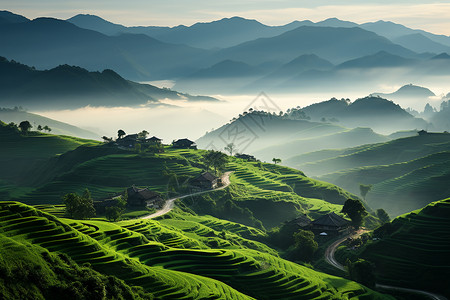 山野美景风景青翠高清图片