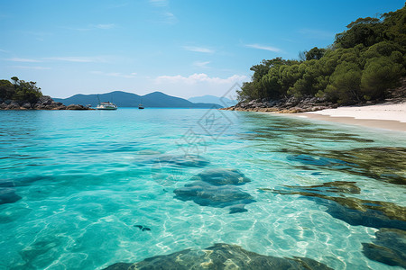 碧海海滩背景图片