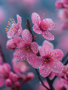 樱花盛开的细节背景图片