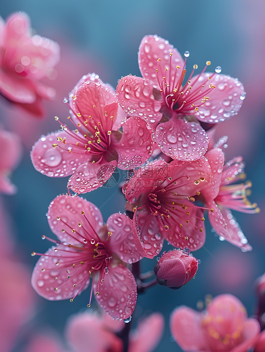 粉色花朵的极佳细节图片