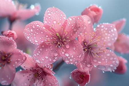 春日粉色樱花盛开高清图片