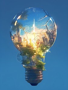 展示的奇幻新能源灯泡背景图片