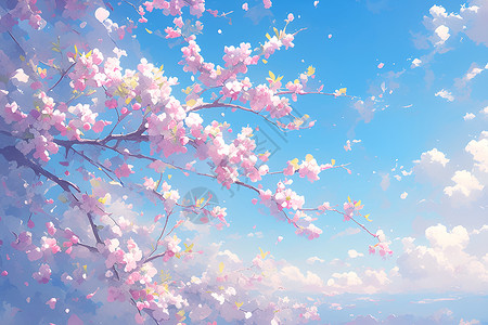 樱花绽放的景象高清图片
