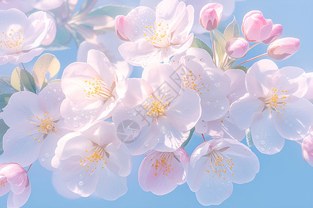 粉色花瓣美景背景图片