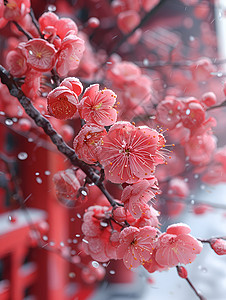 树枝上的梅花高清图片