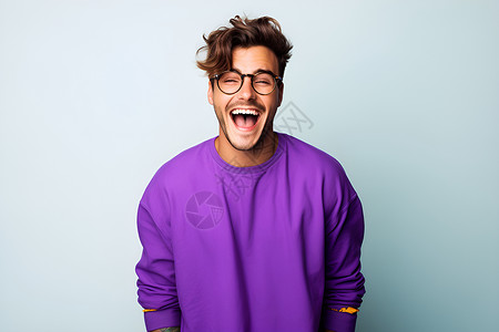 紫色上衣紫色衬衫男子背景