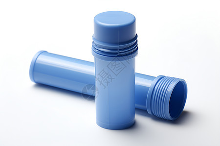 蓝管塑料瓶盖子蓝瓶子高清图片