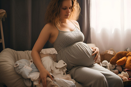 温柔的孕妇背景图片