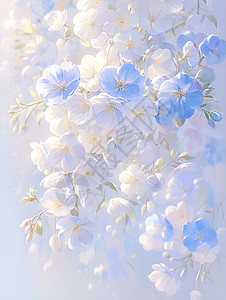 盛开的美丽花卉背景图片