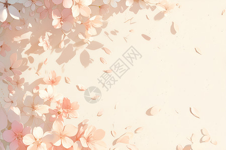 粉色渐变的花瓣背景图片