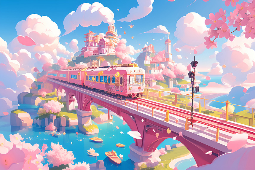 列车穿越梦幻世界图片
