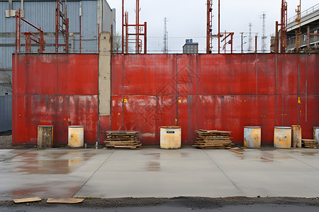 建筑的工地施工围栏高清图片